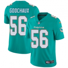 Youth Nike Miami Dolphins #56 Davon Godchaux Aqua Green Team Color Vapor Untouchable Limited Player NFL Jersey