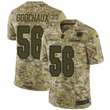 Youth Nike Miami Dolphins #56 Davon Godchaux Limited Camo 2018 Salute to Service NFL Jersey