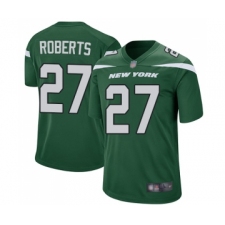 Men's New York Jets #27 Darryl Roberts Game Green Team Color Football Jersey