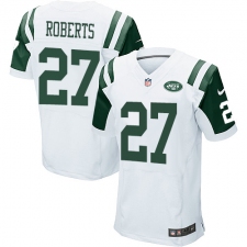 Men's Nike New York Jets #27 Darryl Roberts Elite White NFL Jersey