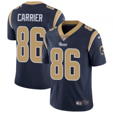 Youth Nike Los Angeles Rams #86 Derek Carrier Navy Blue Team Color Vapor Untouchable Limited Player NFL Jersey