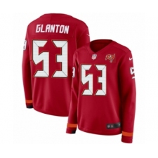 Women's Nike Tampa Bay Buccaneers #53 Adarius Glanton Limited Red Therma Long Sleeve NFL Jersey