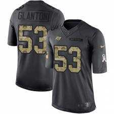 Youth Nike Tampa Bay Buccaneers #53 Adarius Glanton Limited Black 2016 Salute to Service NFL Jersey