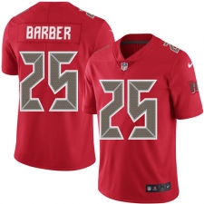 Men's Nike Tampa Bay Buccaneers #25 Peyton Barber Limited Red Rush Vapor Untouchable NFL Jersey
