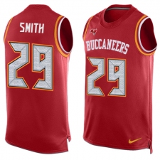 Men's Nike Tampa Bay Buccaneers #29 Ryan Smith Limited Red Player Name & Number Tank Top NFL Jersey