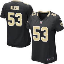Women's Nike New Orleans Saints #53 A.J. Klein Game Black Team Color NFL Jersey