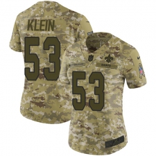 Women's Nike New Orleans Saints #53 A.J. Klein Limited Camo 2018 Salute to Service NFL Jersey