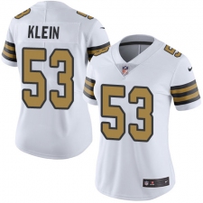 Women's Nike New Orleans Saints #53 A.J. Klein Limited White Rush NFL Jersey