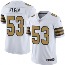 Youth Nike New Orleans Saints #53 A.J. Klein Limited White Rush NFL Jersey