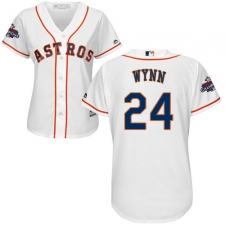 Women's Majestic Houston Astros #24 Jimmy Wynn Authentic White Home 2017 World Series Champions Cool Base MLB Jersey