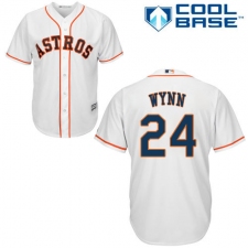 Youth Majestic Houston Astros #24 Jimmy Wynn Authentic White Home Cool Base MLB Jersey
