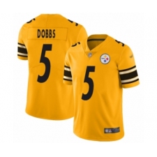 Youth Pittsburgh Steelers #5 Joshua Dobbs Limited Gold Inverted Legend Football Jersey