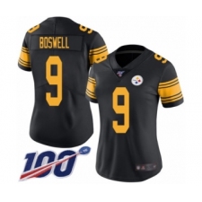 Women's Pittsburgh Steelers #9 Chris Boswell Limited Black Rush Vapor Untouchable 100th Season Football Jersey