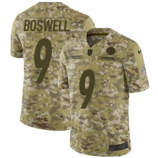Youth Nike Pittsburgh Steelers #9 Chris Boswell Limited Camo 2018 Salute to Service NFL Jersey