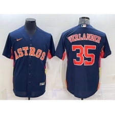 Men's Houston Astros #35 Justin Verlander Navy Blue Stitched MLB Cool Base Nike Jersey