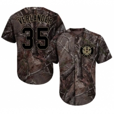 Youth Majestic Houston Astros #35 Justin Verlander Authentic Camo Realtree Collection Flex Base MLB Jersey