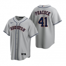 Men's Nike Houston Astros #41 Brad Peacock Gray Road Stitched Baseball Jersey