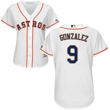 Women's Majestic Houston Astros #9 Marwin Gonzalez Replica White Home Cool Base MLB Jersey