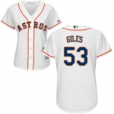 Women's Majestic Houston Astros #53 Ken Giles Replica White Home Cool Base MLB Jersey