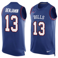 Men's Nike Buffalo Bills #13 Kelvin Benjamin Limited Royal Blue Player Name & Number Tank Top NFL Jersey