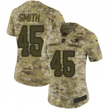 Women's Nike Dallas Cowboys #45 Rod Smith Limited Camo 2018 Salute to Service NFL Jersey