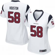 Women's Nike Houston Texans #58 Lamarr Houston Game White NFL Jersey