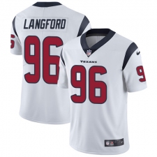 Men's Nike Houston Texans #96 Kendall Langford White Vapor Untouchable Limited Player NFL Jersey