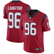 Youth Nike Houston Texans #96 Kendall Langford Red Alternate Vapor Untouchable Limited Player NFL Jersey