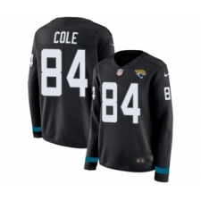 Women's Nike Jacksonville Jaguars #84 Keelan Cole Limited Black Therma Long Sleeve NFL Jersey