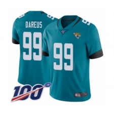 Men's Jacksonville Jaguars #99 Marcell Dareus Teal Green Alternate Vapor Untouchable Limited Player 100th Season Football Jersey
