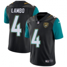 Youth Nike Jacksonville Jaguars #4 Josh Lambo Black Alternate Vapor Untouchable Limited Player NFL Jersey