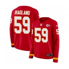 Women's Nike Kansas City Chiefs #59 Reggie Ragland Limited Red Therma Long Sleeve NFL Jersey