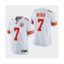 Men’s Kansas City Chiefs #7 Harrison Butker White Vapor Untouchable Limited Stitched Jersey