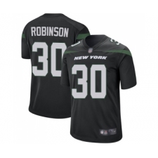 Men's New York Jets #30 Rashard Robinson Game Black Alternate Football Jersey