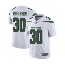 Men's New York Jets #30 Rashard Robinson White Vapor Untouchable Limited Player Football Jersey