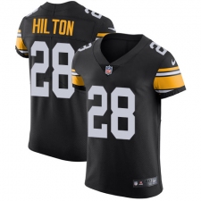 Men's Nike Pittsburgh Steelers #28 Mike Hilton Black Alternate Vapor Untouchable Elite Player NFL Jersey