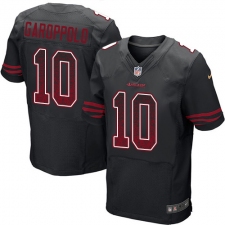 Men's Nike San Francisco 49ers #10 Jimmy Garoppolo Elite Black Alternate Drift Fashion NFL Jersey