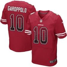 Men's Nike San Francisco 49ers #10 Jimmy Garoppolo Elite Red Home Drift Fashion NFL Jersey