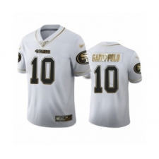 Men's San Francisco 49ers #10 Jimmy Garoppolo Limited White Golden Edition Football Jersey