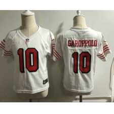 Toddler San Francisco 49ers #10 Jimmy Garoppolo White 2018 Color Rush Vapor Untouchable Limited Jersey