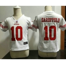 Toddler San Francisco 49ers #10 Jimmy Garoppolo White Road NFL Nike Jersey