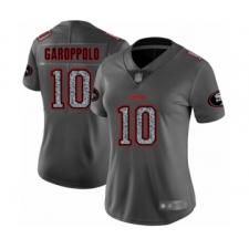 Women's San Francisco 49ers #10 Jimmy Garoppolo Limited Gray Static Fashion Football Jersey