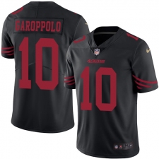 Youth Nike San Francisco 49ers #10 Jimmy Garoppolo Limited Black Rush Vapor Untouchable NFL Jersey