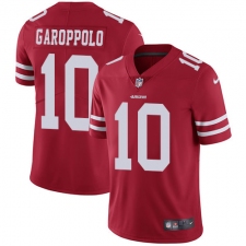 Youth Nike San Francisco 49ers #10 Jimmy Garoppolo Red Team Color Vapor Untouchable Limited Player NFL Jersey