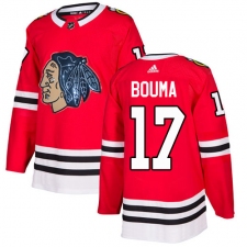 Men's Adidas Chicago Blackhawks #17 Lance Bouma Authentic Red Fashion Gold NHL Jersey