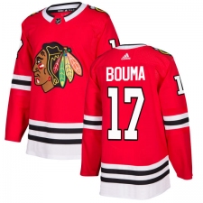 Youth Adidas Chicago Blackhawks #17 Lance Bouma Authentic Red Home NHL Jersey