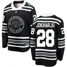Men's Chicago Blackhawks #28 Henri Jokiharju Black 2019 Winter Classic Fanatics Branded Breakaway NHL Jersey