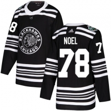 Men's Adidas Chicago Blackhawks #78 Nathan Noel Authentic Black 2019 Winter Classic NHL Jersey