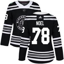 Women's Adidas Chicago Blackhawks #78 Nathan Noel Authentic Black 2019 Winter Classic NHL Jersey