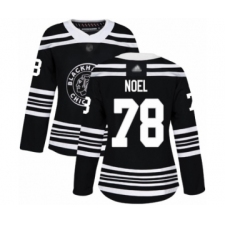 Women's Chicago Blackhawks #78 Nathan Noel Authentic Black Alternate Hockey Jersey